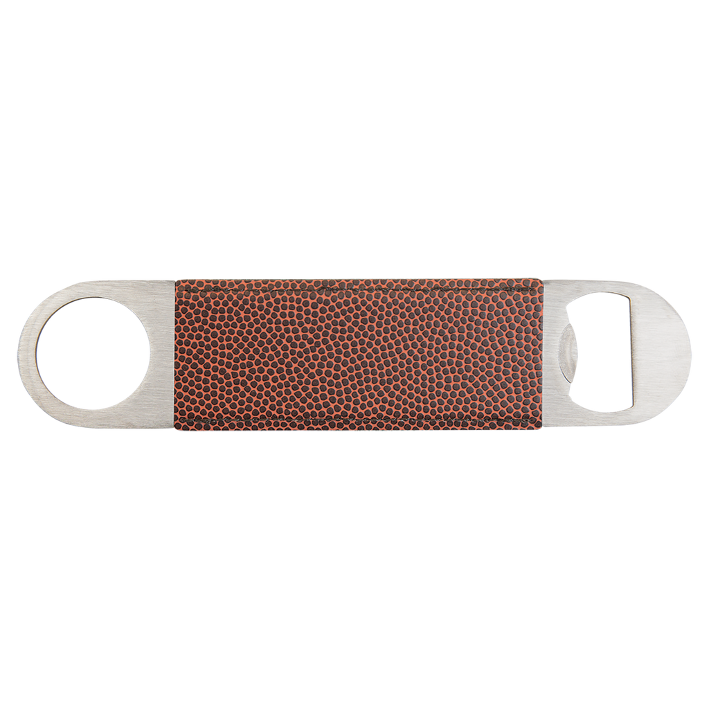 Custom Leatherette Bottle Opener — Football
