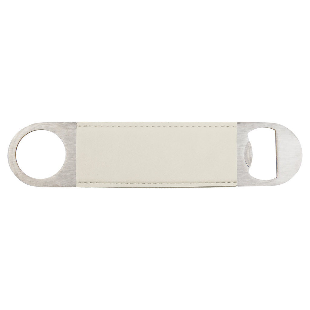 Custom Leatherette Bottle Opener — White