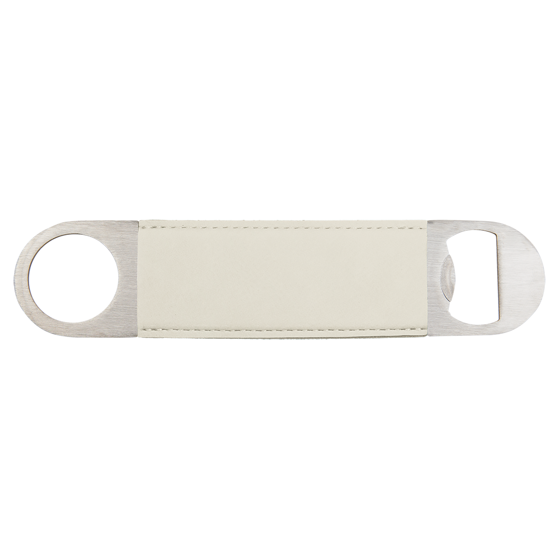 Custom Leatherette Bottle Opener — White