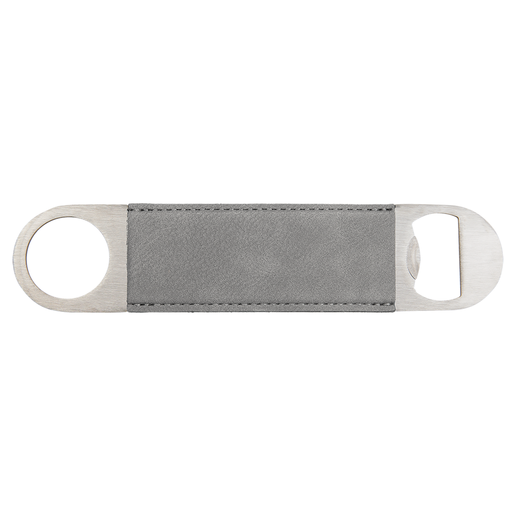 Custom Leatherette Bottle Opener — Grey