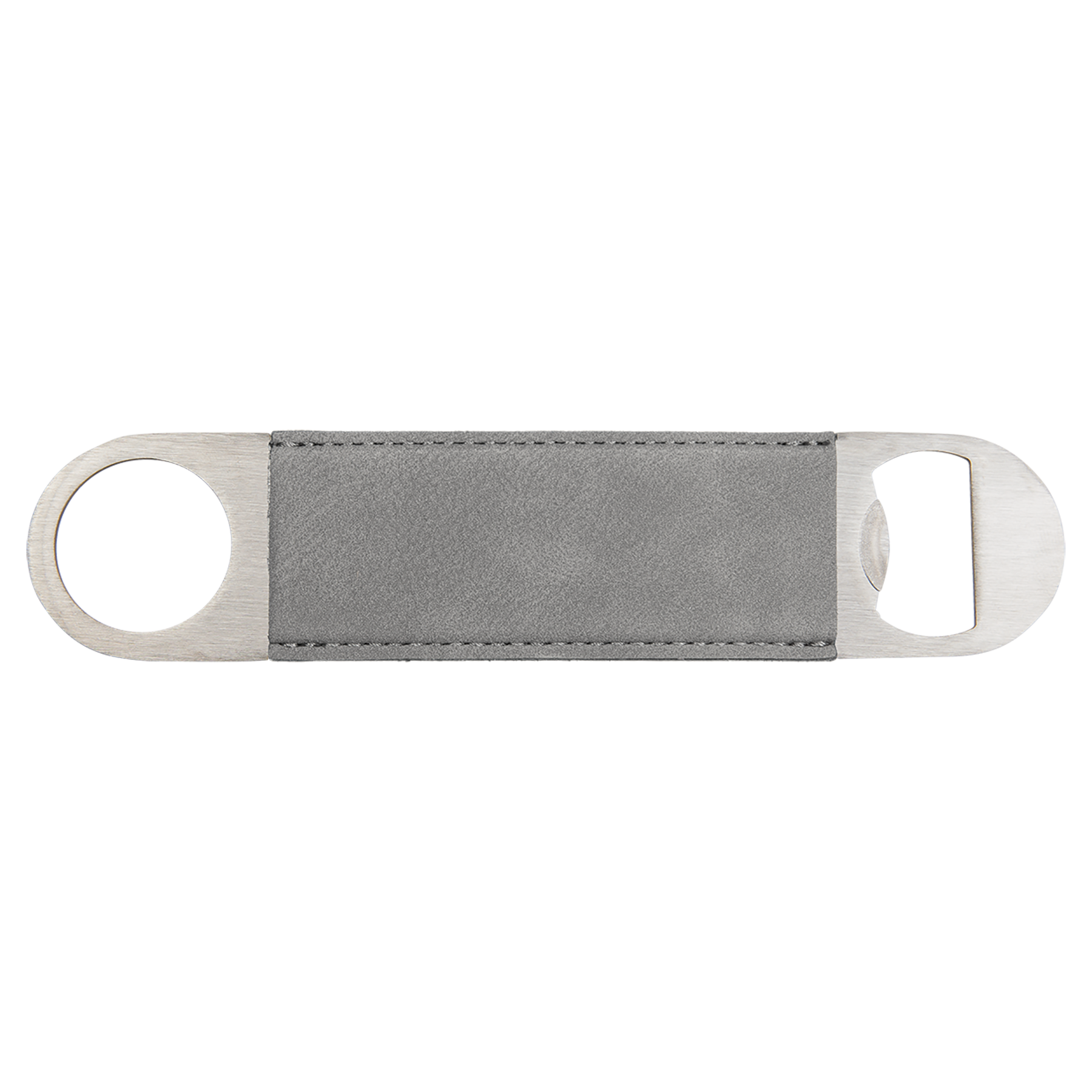 Custom Leatherette Bottle Opener — Grey