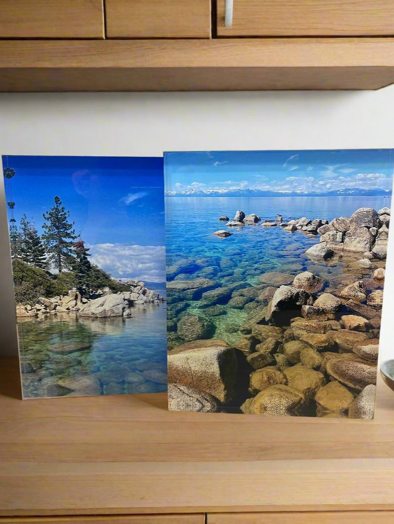 1 inch solid cast acrylic award block with full-color printed artwork