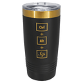 Custom Engraved 20oz Tumbler – Bright Gold Ion-Plated Stainless Steel — Black