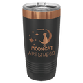 Custom Engraved 20oz Tumbler – Rose Gold Ion-Plated Stainless Steel — Black