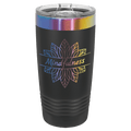 Custom Engraved 20oz Tumbler – Prism Rainbow Ion-Plated Stainless Steel — Black