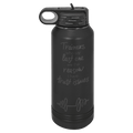 Custom Engraved 32oz Water Bottle – Ghost Black Ion-Plated Stainless Steel — Black