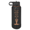 Custom Engraved 32oz Water Bottle – Rose Gold Ion-Plated Stainless Steel — Black
