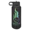 Custom Engraved 32oz Water Bottle – Prism Rainbow Ion-Plated Stainless Steel — Black