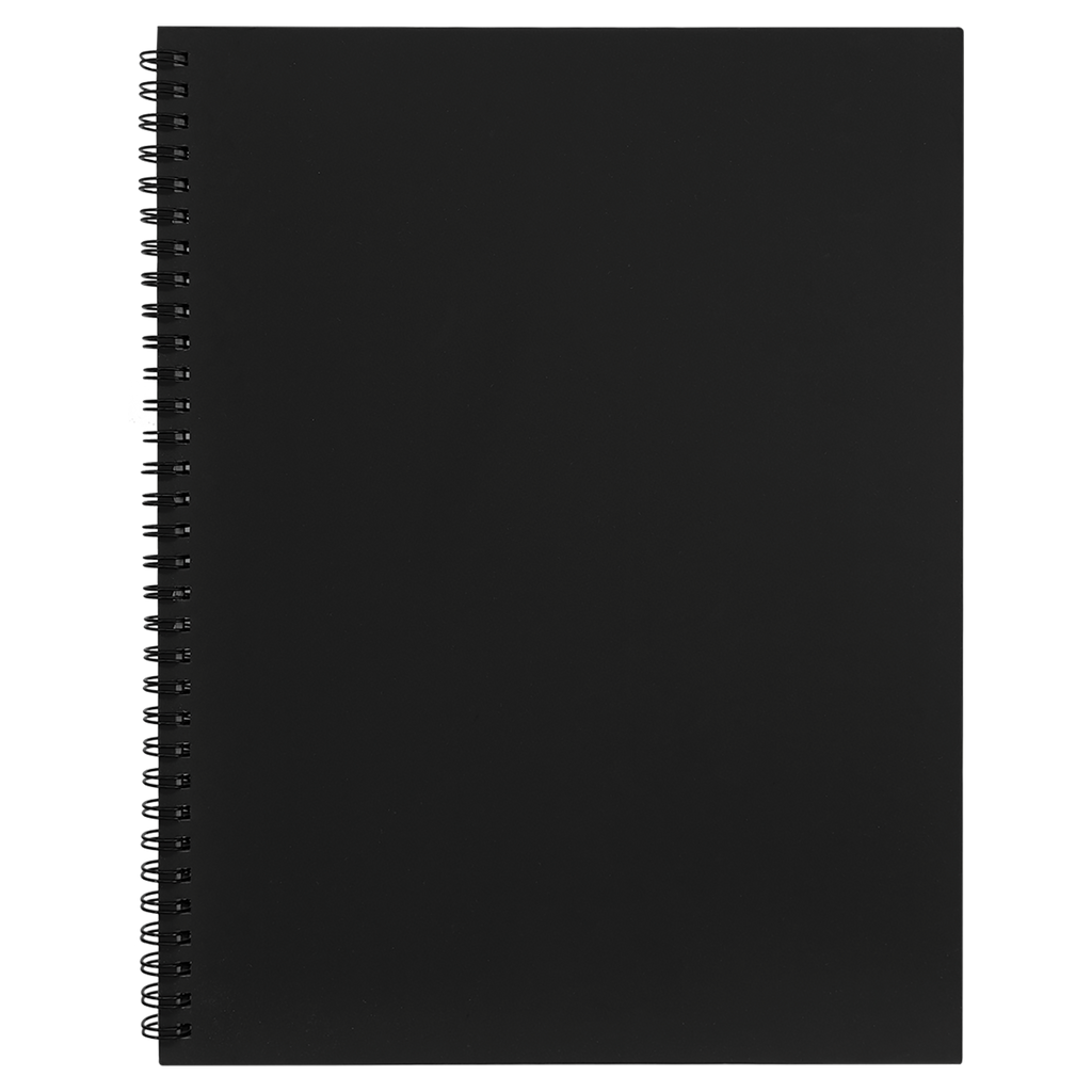 Custom Leatherette Large Spiral Notebooks — Blue blank