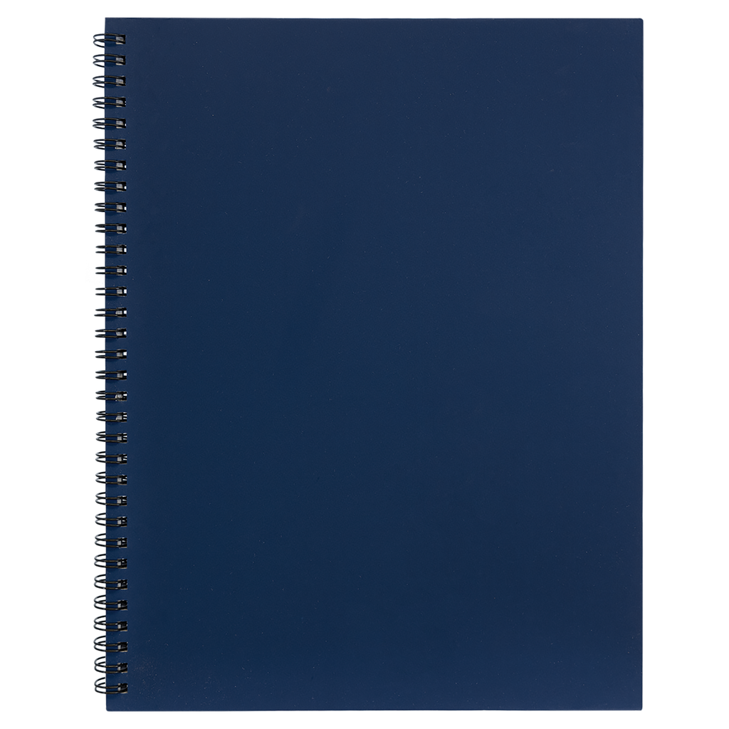 Custom Leatherette Large Spiral Notebooks — Black blank
