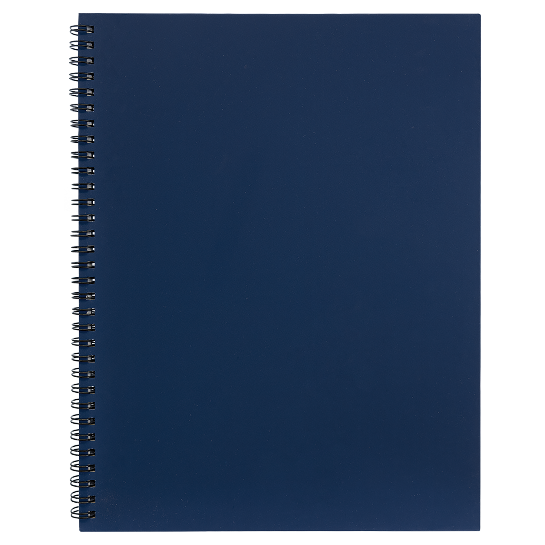 Custom Leatherette Large Spiral Notebooks — Black blank