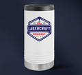 Custom printed slim can holder with full-color UV print — stainless steel