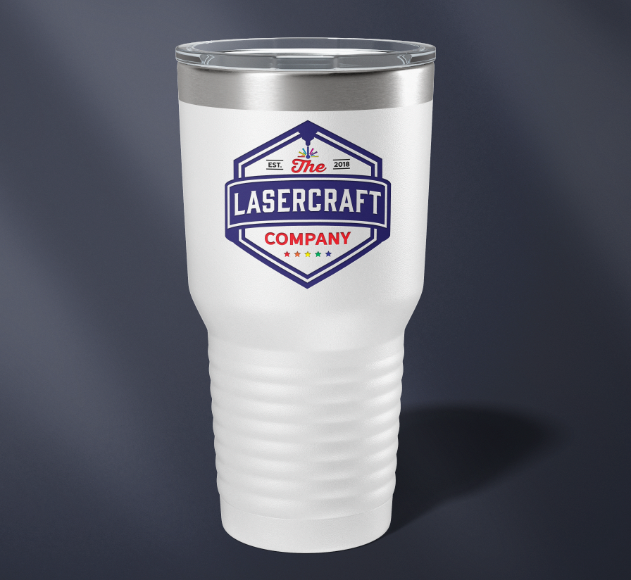 Custom printed 30oz tumbler with full-color UV print