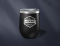 Custom engraved 12oz stainless steel tumbler with laser engraving