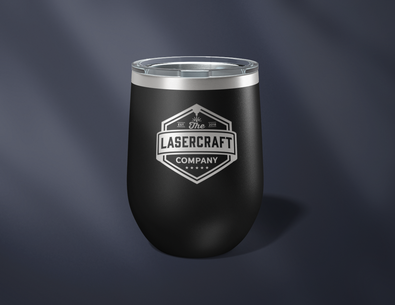 Custom engraved 12oz stainless steel tumbler with laser engraving