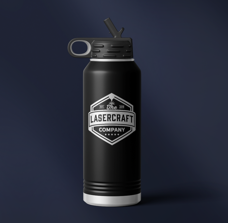 Personalized 32oz insulated water bottle with laser engraving
