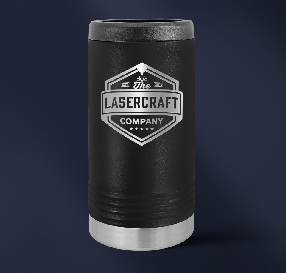 Personalized slim can holder with custom laser engraving