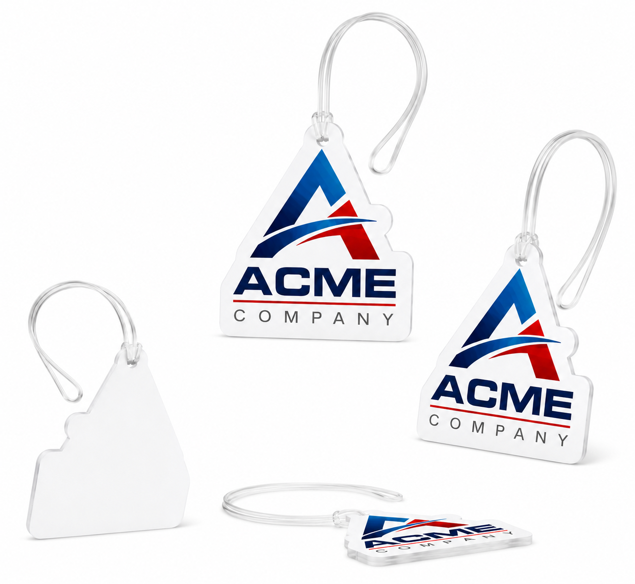 Custom Acrylic Bag Charms — UV-Printed to Your Logo, Bulk Ready