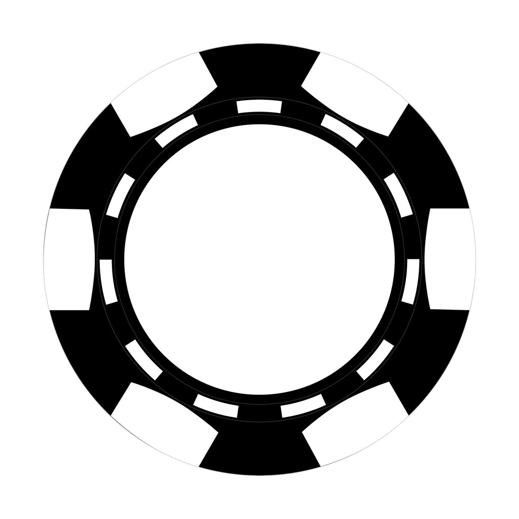 Custom 6-Stripe B poker chip in Black
