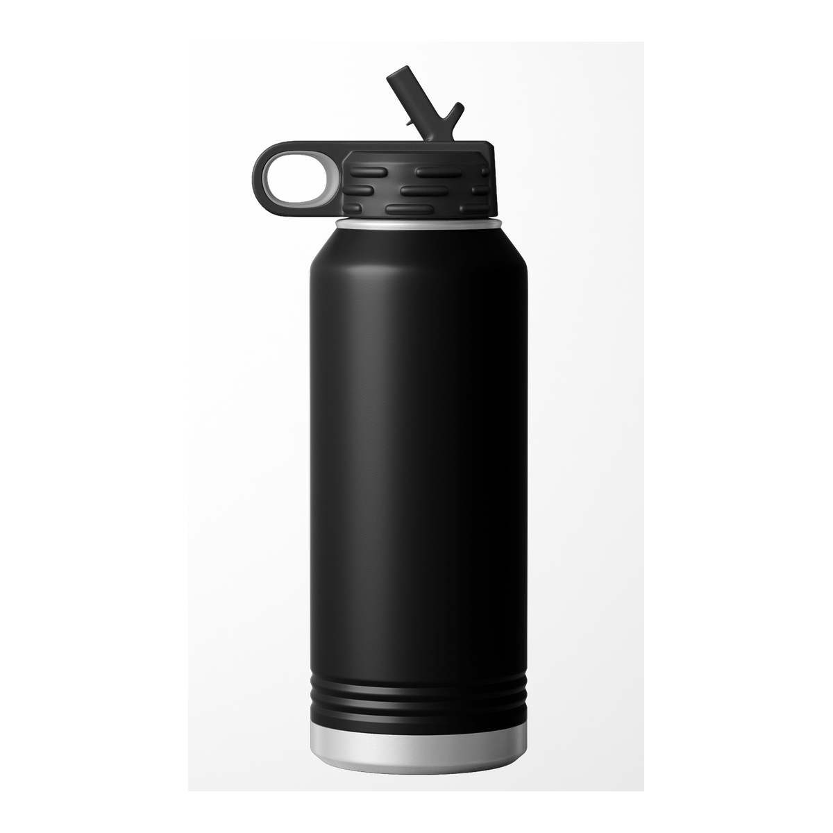 Custom Printed Water Bottle | Stainless Steel 32oz Double Wall Insulated — Black