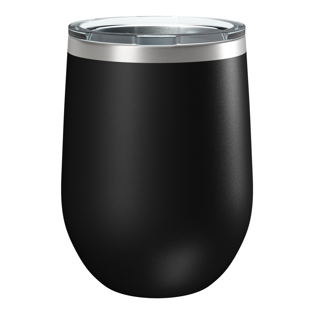 Custom Printed 12oz Wine Tumbler | Stainless Steel 12oz Double Wall Insulated Drinkware — Black