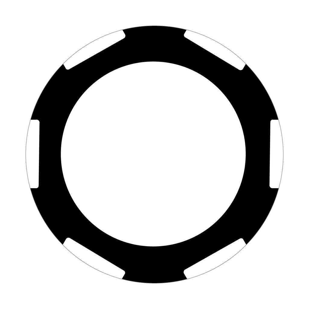 Custom 6-Stripe C poker chip in Black