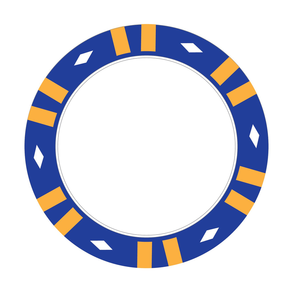 Custom 12-Stripe poker chip in Blue