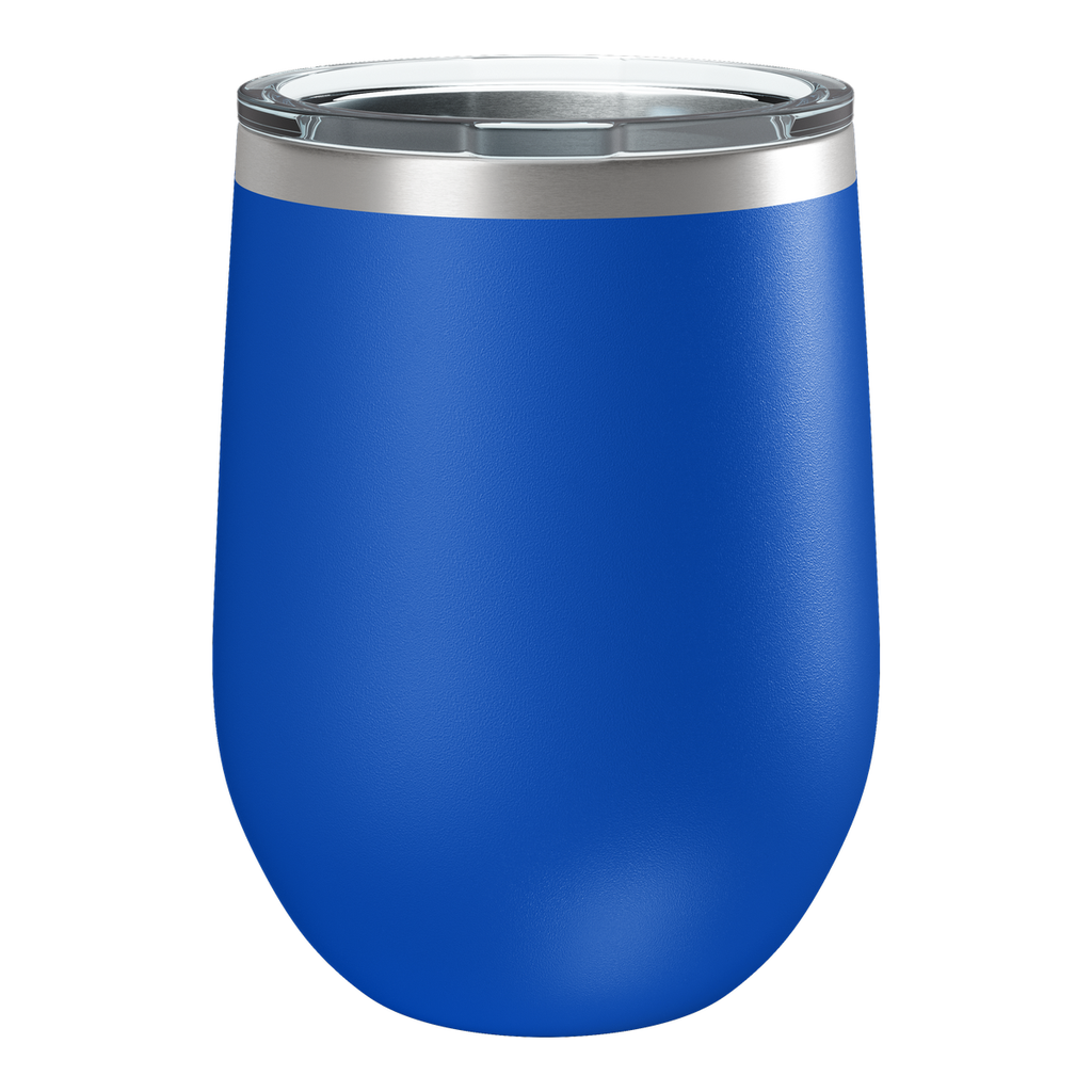 Custom Printed 12oz Wine Tumbler | Stainless Steel 12oz Double Wall Insulated Drinkware — Blue