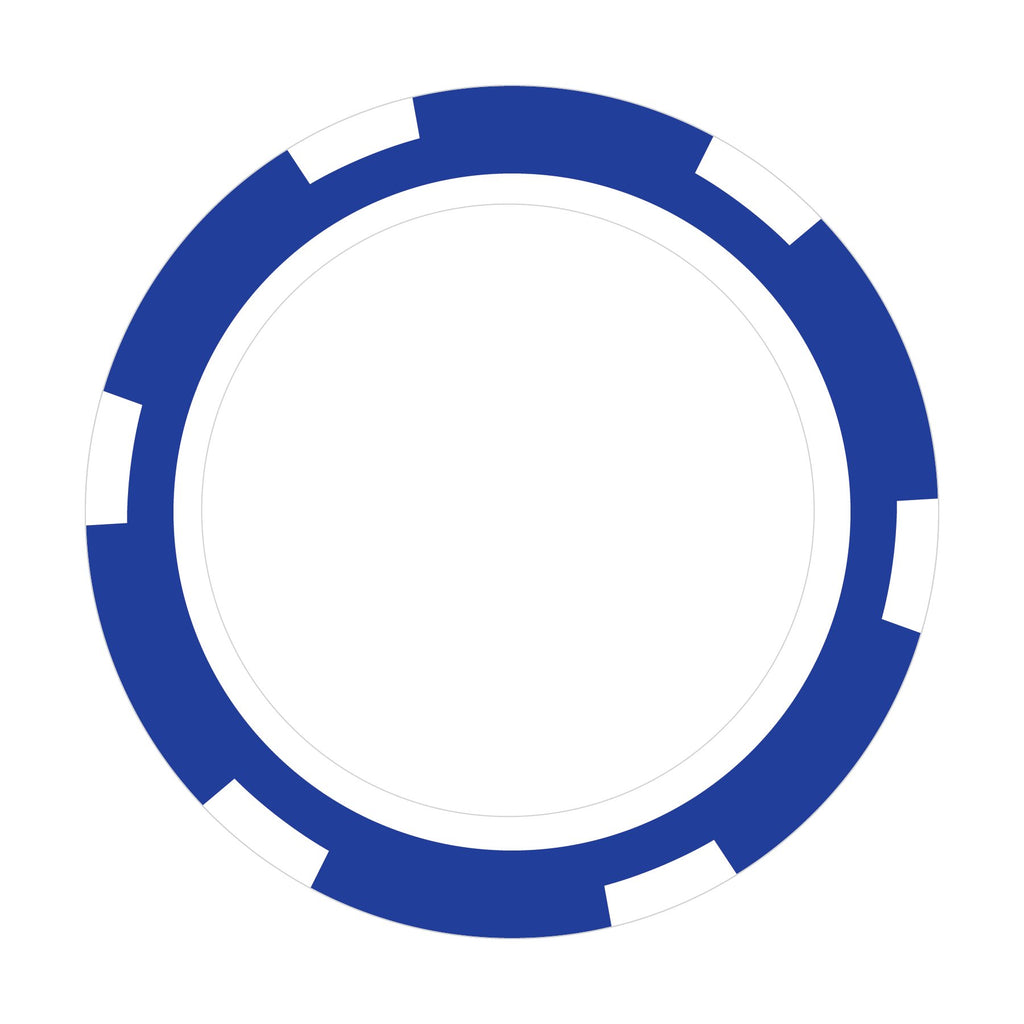 Custom 6-Stripe A poker chip in Blue