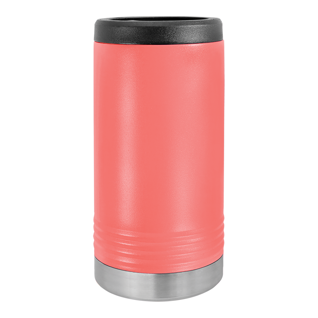 Custom Printed Slim Can Holder | Stainless Steel Double Wall Insulated — Coral