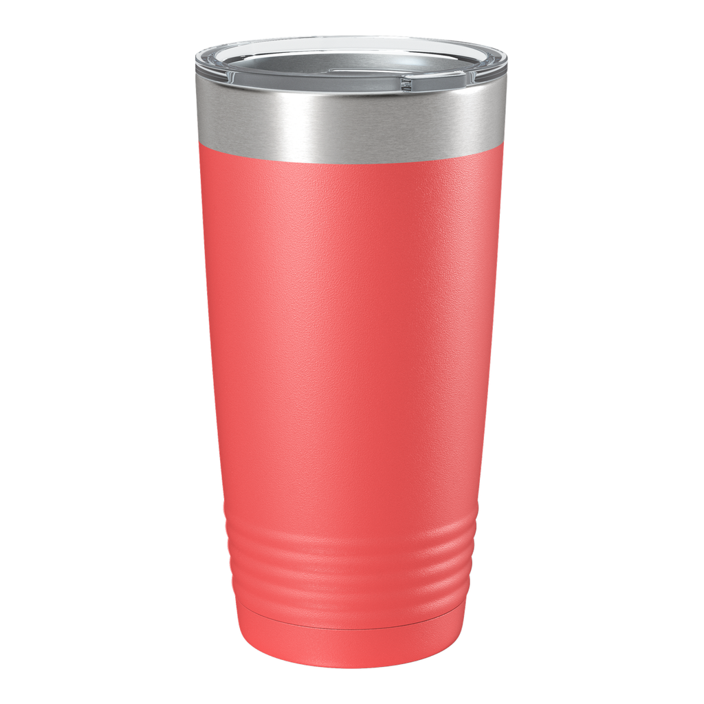 Custom 20oz Logo Tumbler — Full-Color UV Printed Stainless Steel — Coral