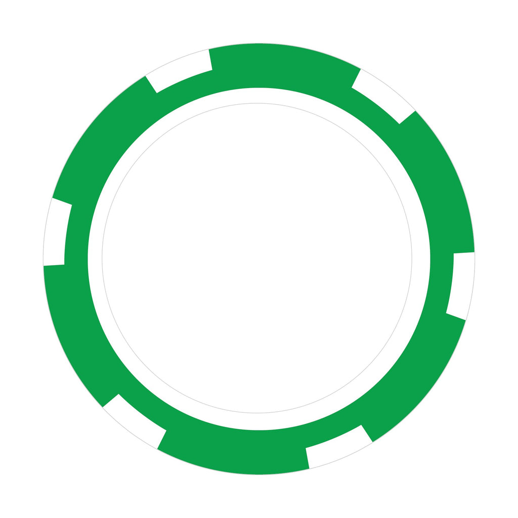 Custom 6-Stripe A poker chip in Green