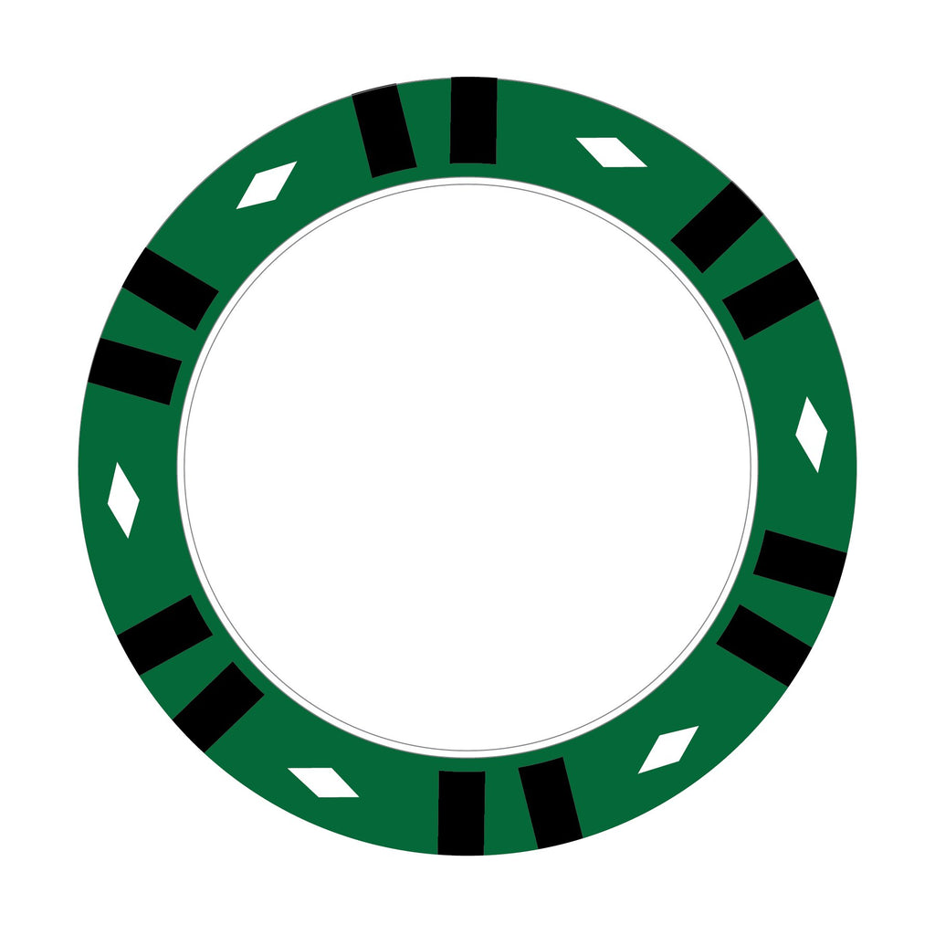 Custom 12-Stripe poker chip in Green