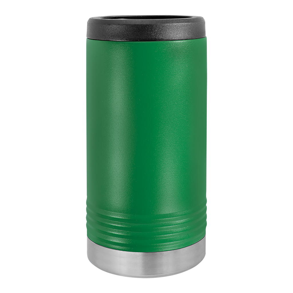 Custom Printed Slim Can Holder | Stainless Steel Double Wall Insulated — Green