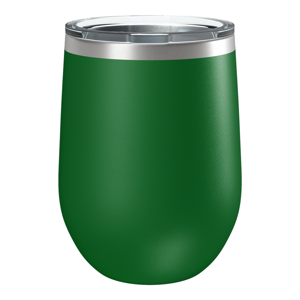 Custom Printed 12oz Wine Tumbler | Stainless Steel 12oz Double Wall Insulated Drinkware — Green