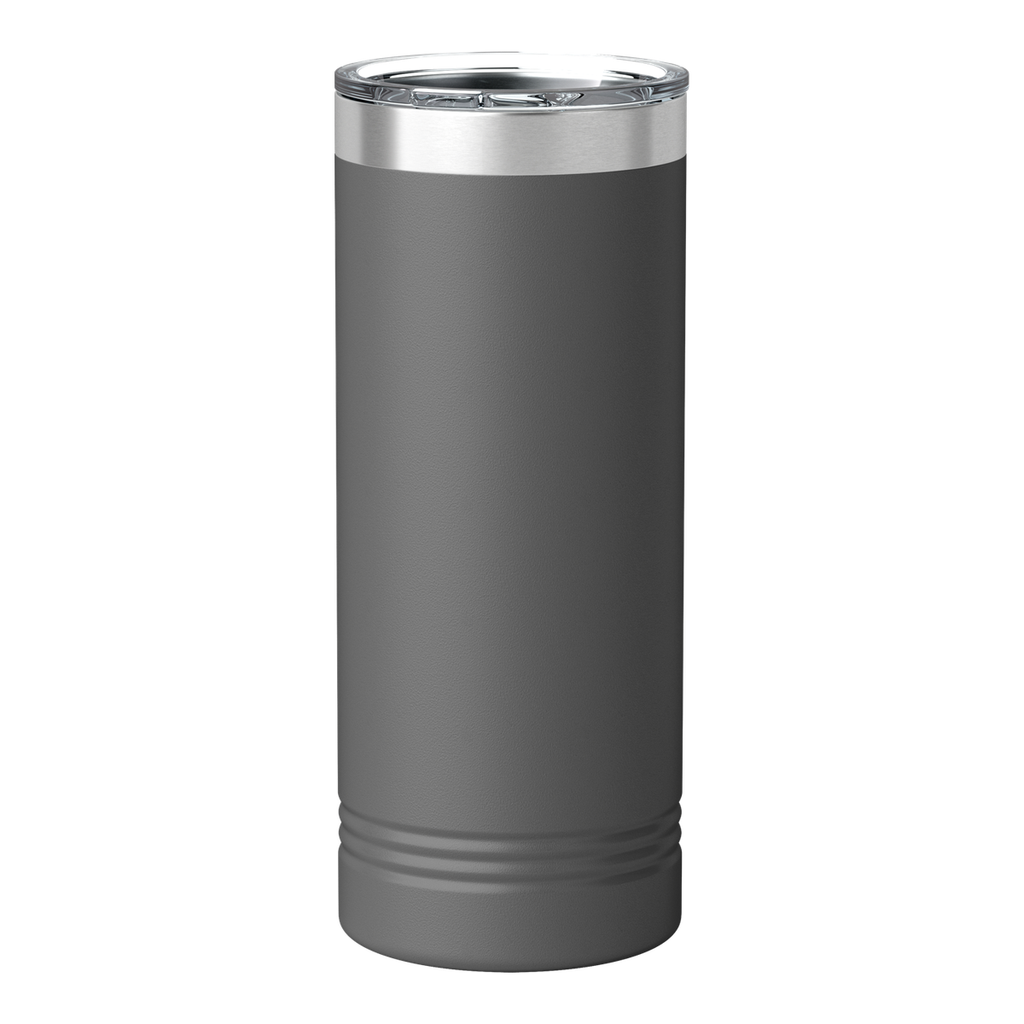 Custom Engraved 22oz Skinny Tumbler | Stainless Steel 22oz Skinny Double Wall Insulated Drinkware — Grey