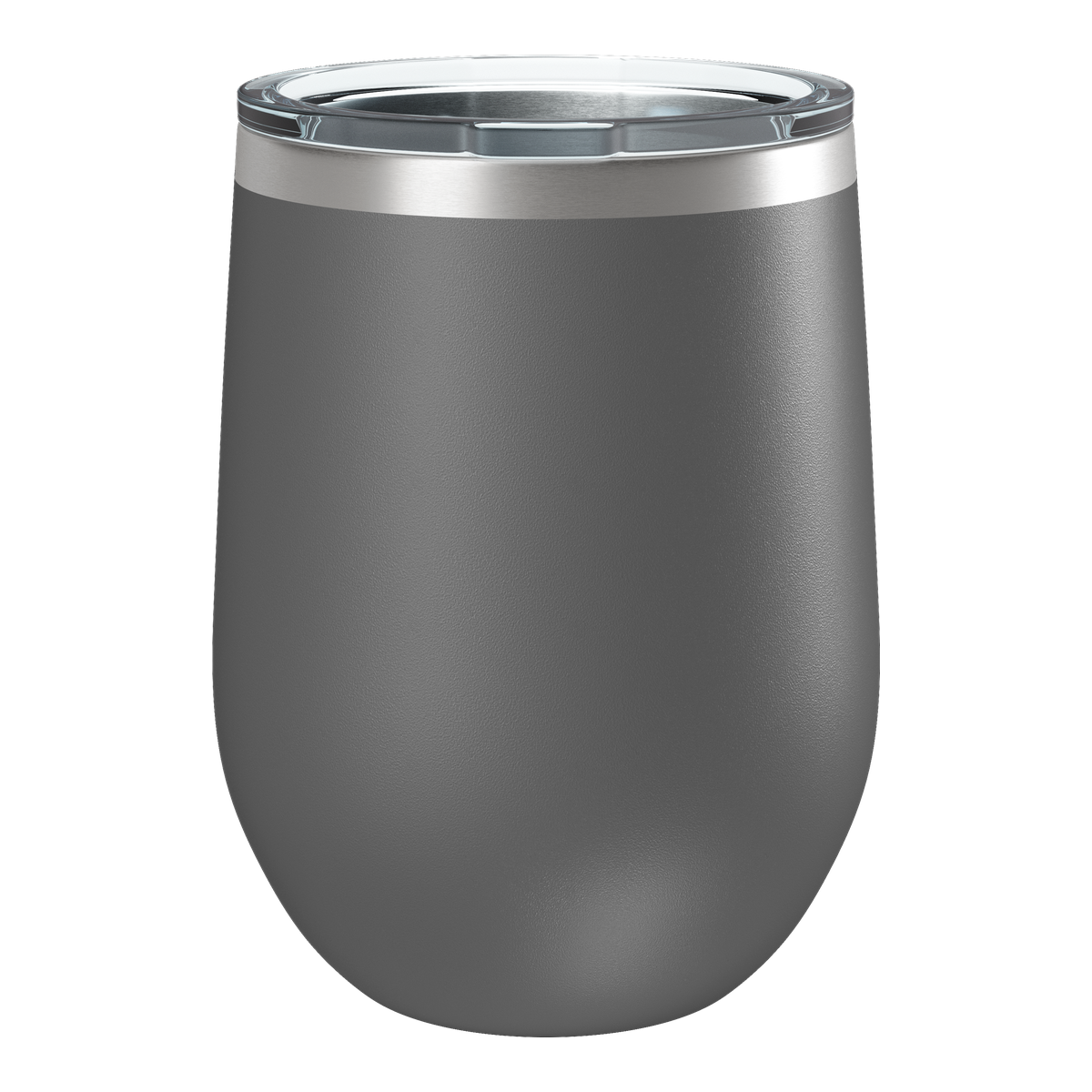Custom Printed 12oz Wine Tumbler | Stainless Steel 12oz Double Wall Insulated Drinkware — Grey