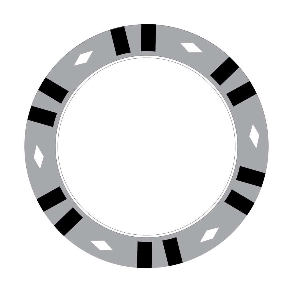 Custom 12-Stripe poker chip in Grey