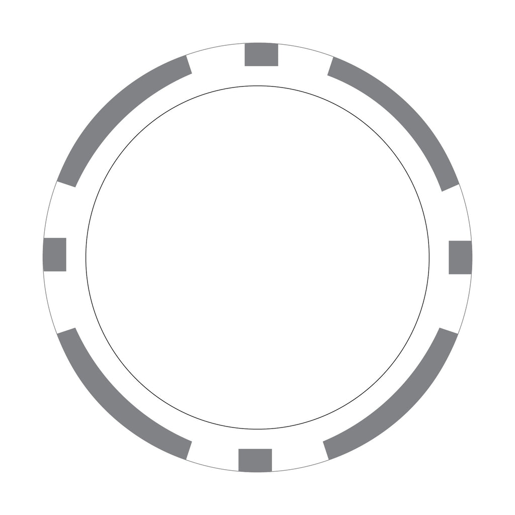 Custom 8-Stripe poker chip in Grey
