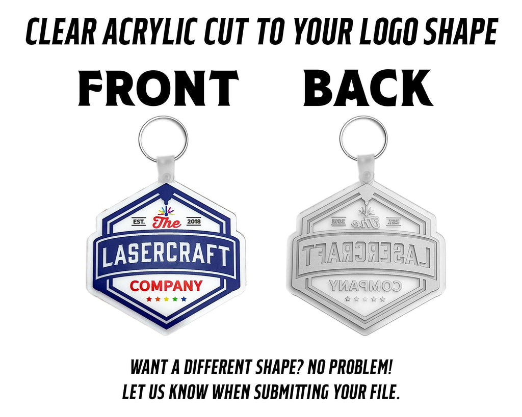 Custom Logo Keychain - Vibrant Full Color Print on Acrylic