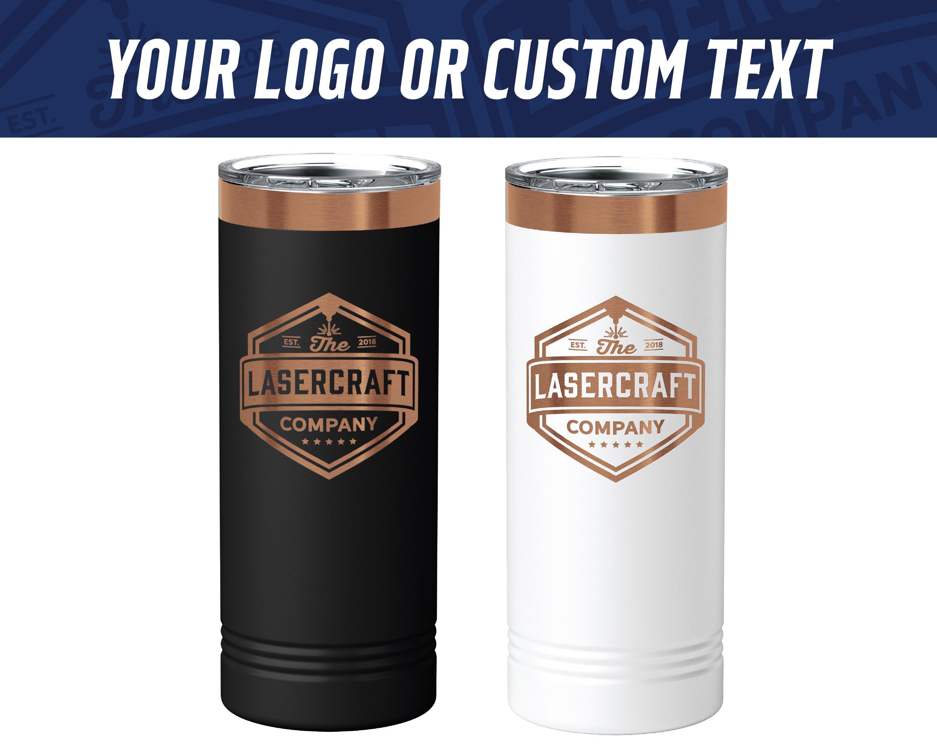 Custom Engraved 22oz Skinny Tumbler – Rose Gold Ion-Plated