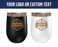 Custom Engraved 12oz Wine Tumbler – Rose Gold Ion-Plated