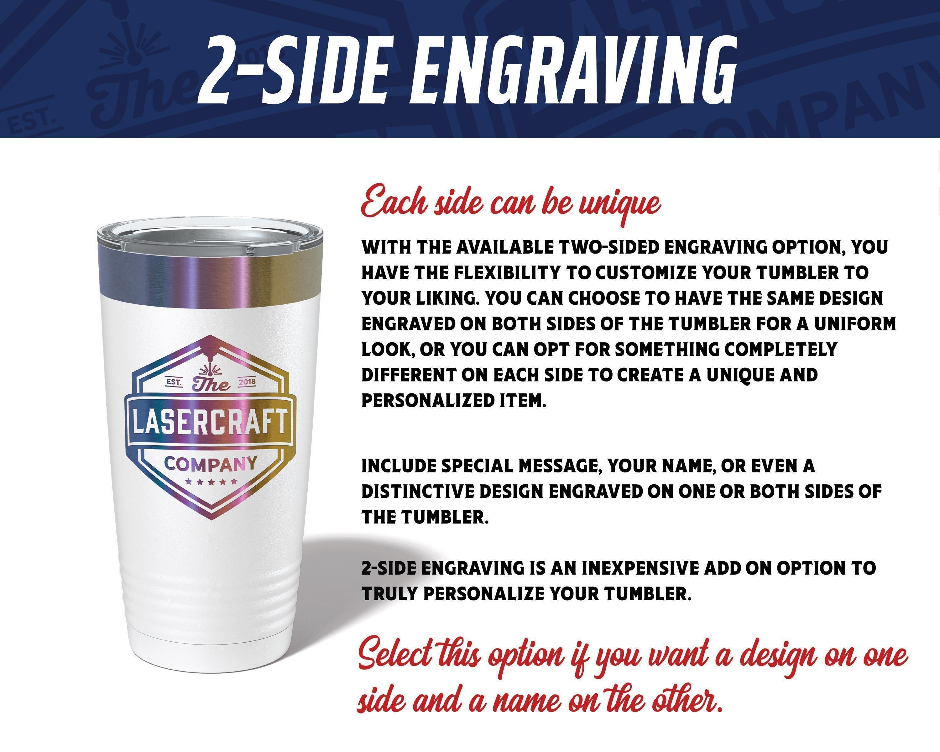 Custom Engraved 12oz Wine Tumbler – Prism Rainbow Ion-Plated