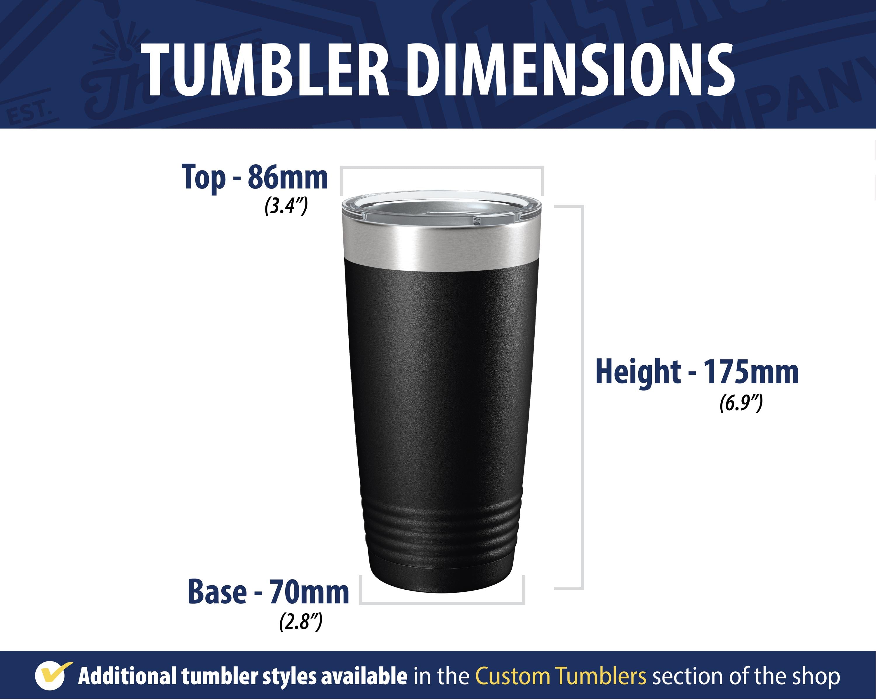 Custom Engraved Tumbler - 20oz Stainless Steel with Logo, Bulk Corporate Swag & Business Gifts