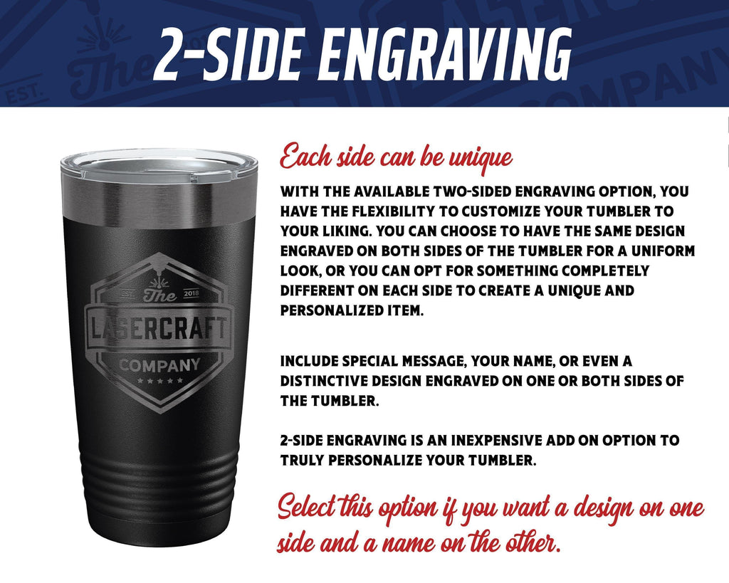 Custom Engraved 20oz Tumbler – Ghost Black Ion-Plated