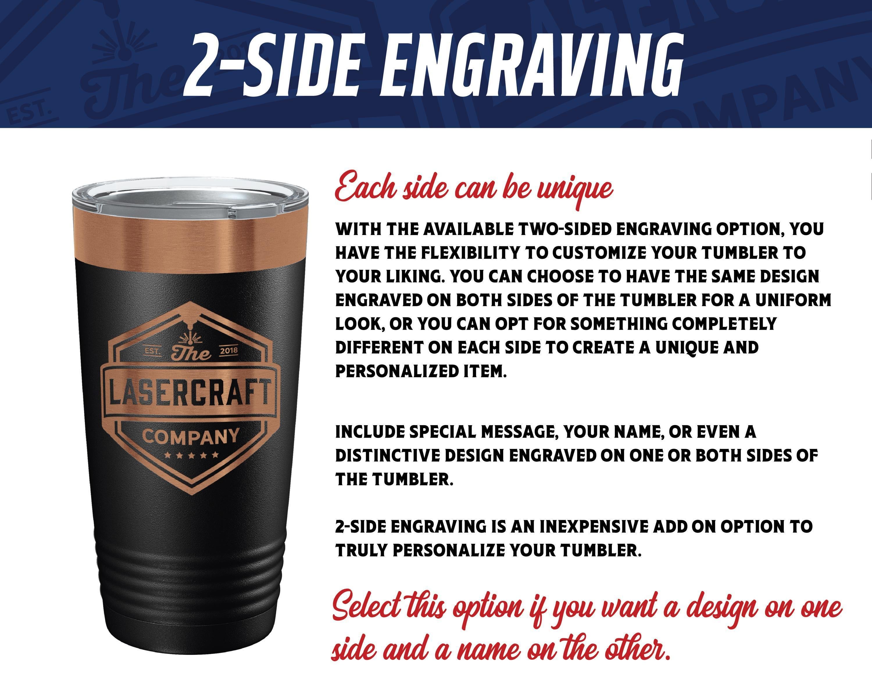 Custom Engraved 12oz Wine Tumbler – Rose Gold Ion-Plated