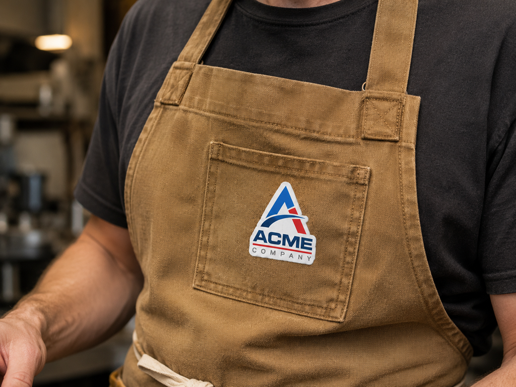 Custom leatherette patch — applied to apparel/gear