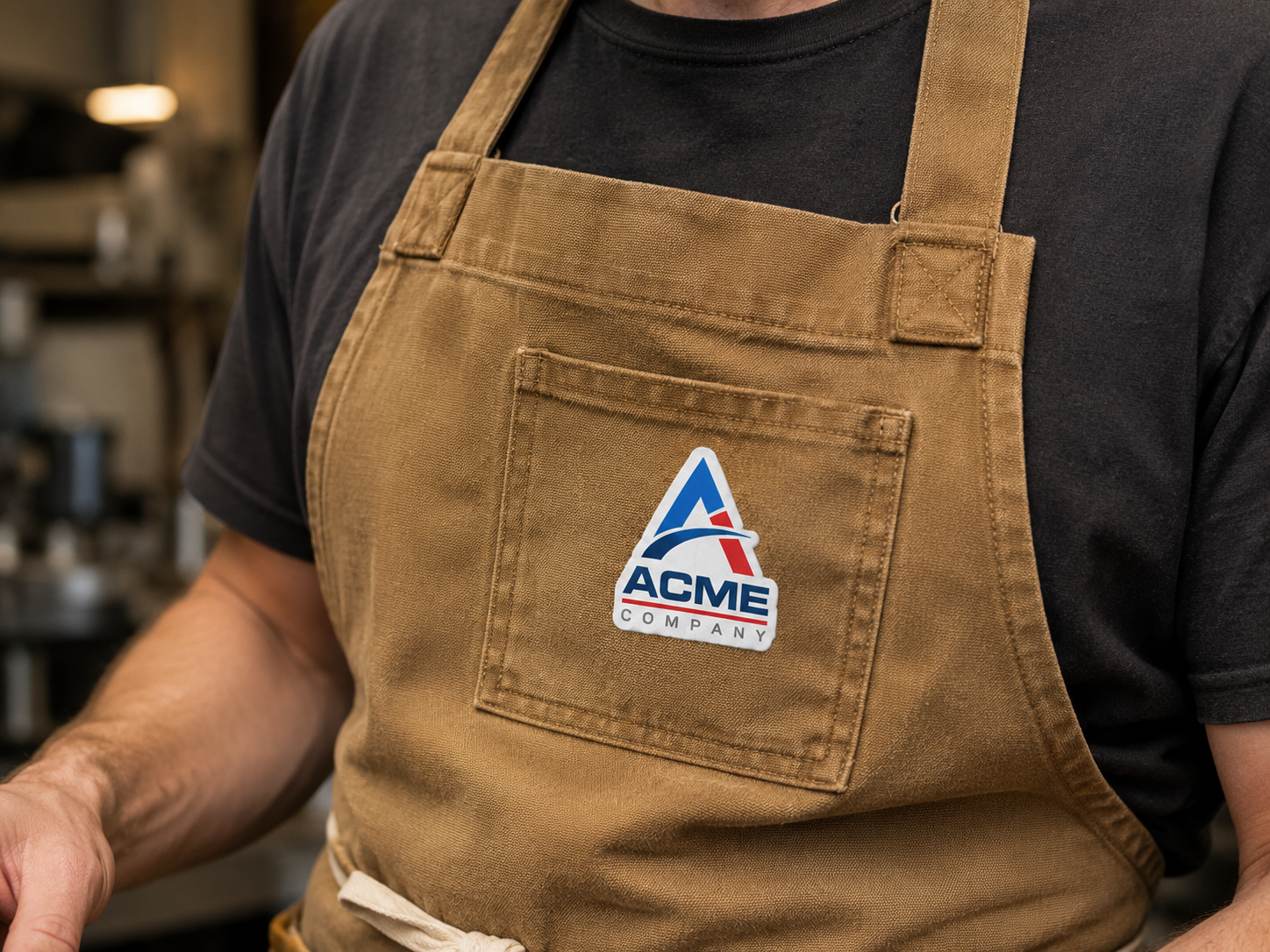 Custom leatherette patch — applied to apparel/gear