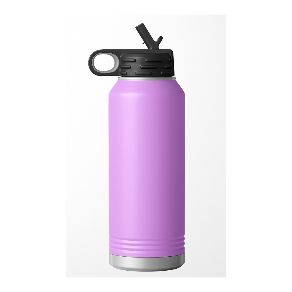 Custom Printed Water Bottle | Stainless Steel 32oz Double Wall Insulated — Lilac