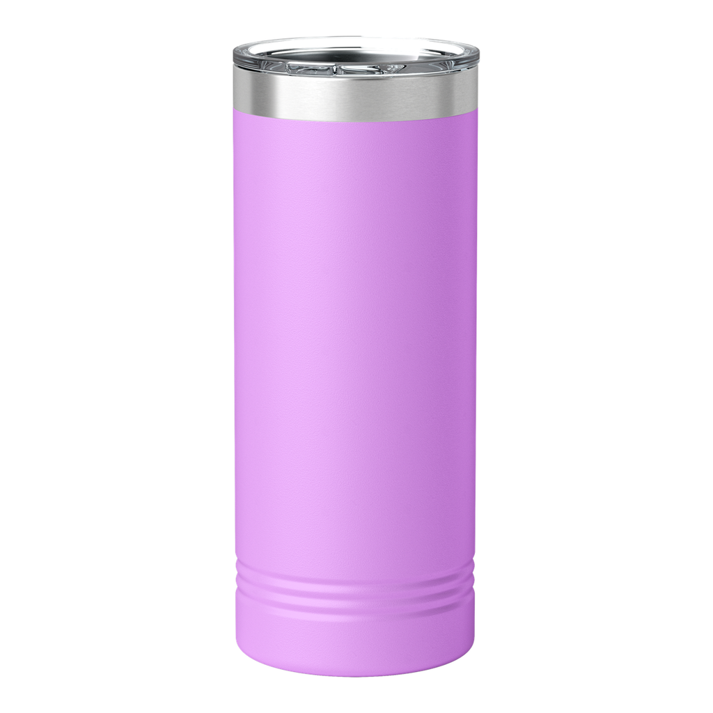 Custom 22oz Skinny Tumbler — Full-Color UV Printed Stainless Steel — Lilac